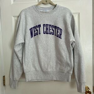Champion Gray Crewneck Sweater Classic Style